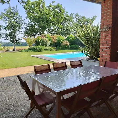 別荘 Le Ribet, Calme Et Piscine Privee Saint-Étienne-de-Tulmont